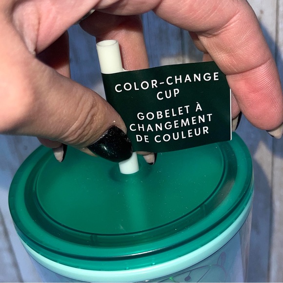 Starbucks Holiday Holographic Color Changing Tumbler Cold Cup Mint to Teal - Picture 4 of 5